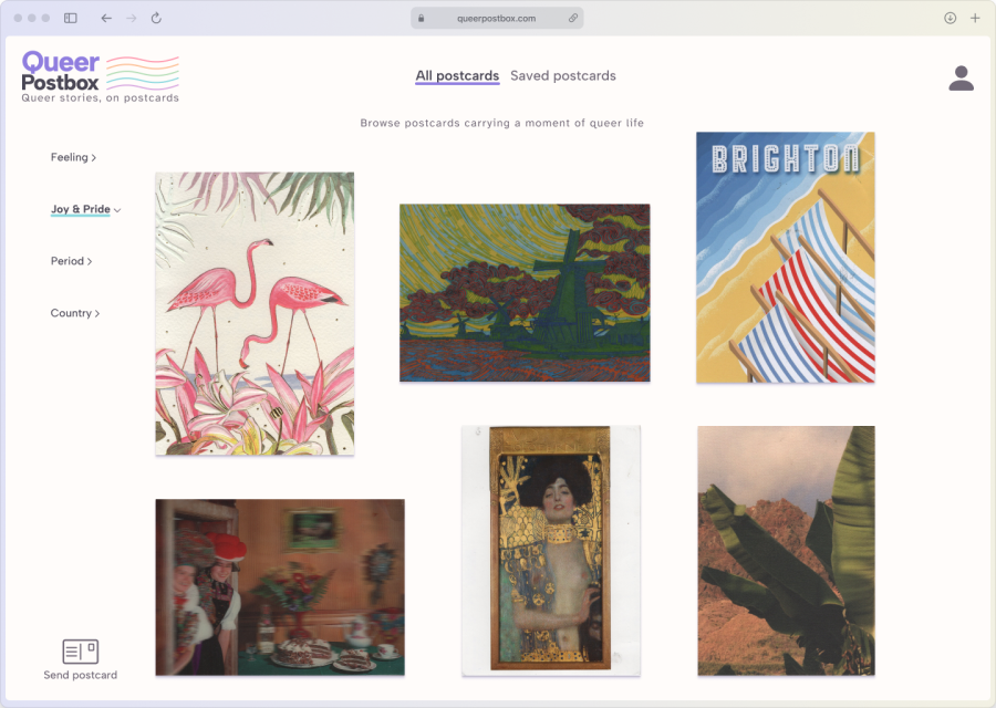 Filtered results showing Joy and Pride postcards
